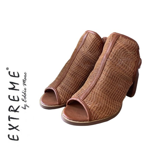Extreme by Eddie Marc Block Heel Mesh Sandals - Picture 1 of 8